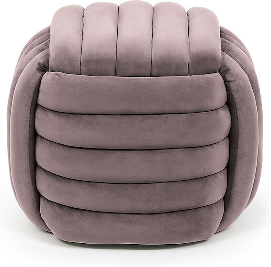 Living Room Stools Upholstered with Velvet Powder Pink 53x50x43cm
