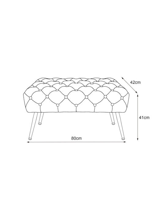 Samt Hocker Für Das Wohnzimmer Beige 80x42x41cm