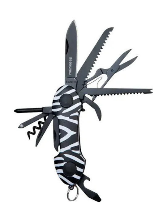 Munkees Mehrzweckwerkzeug Messer Zebra 2548