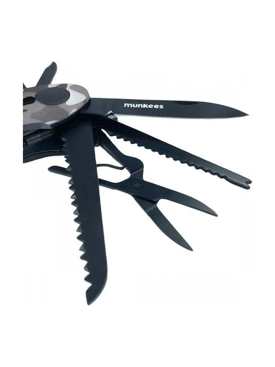 Munkees Pocket Knife Camou Grey 2579-grey
