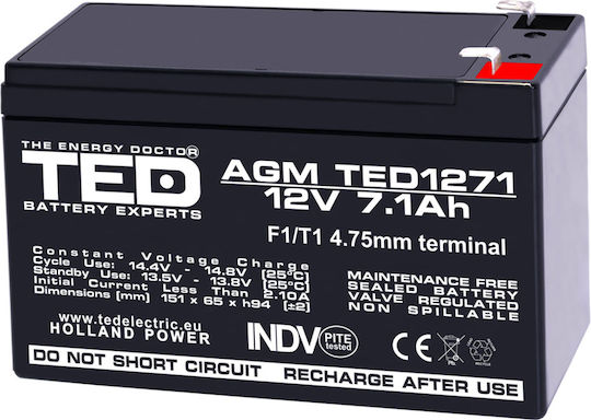 Baterie 12V 7Ah Agm Ted Electric