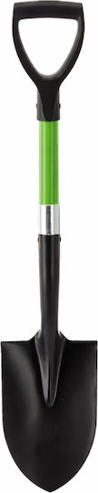 Mini Shovel Sharp Blade Fiberglass Handle Metal Head 68 Cm D-handle Green Black