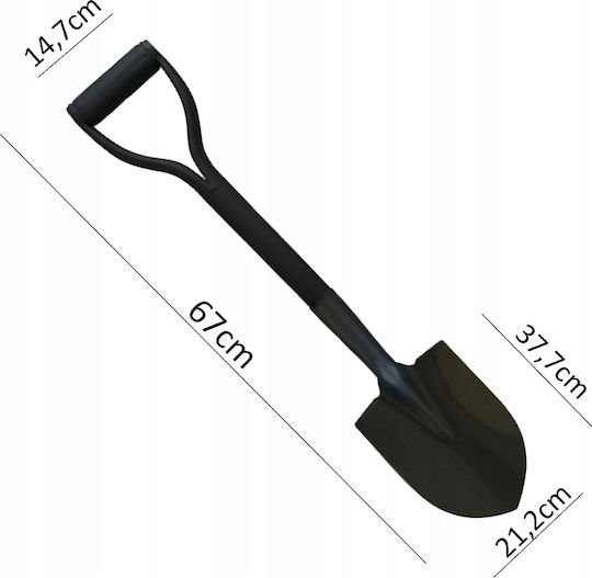 Small Garden Shovel Made Steel Ergonomic Handle 67 Cm Black
