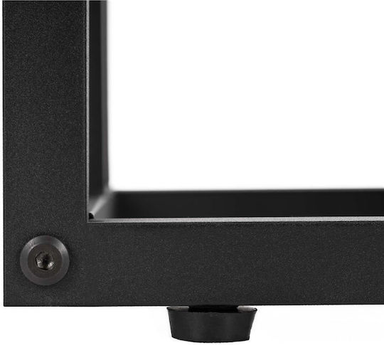 Suport pentru Plante 6 Rafturi Din Lemn Cadru Metalic 51x34x68 Cm Negru