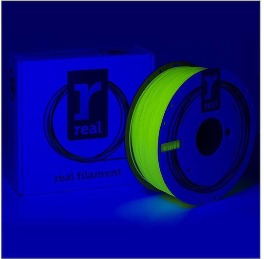 Real Filament PLA 3D Drucker Filament 1,75mm Fluoreszierendes Gelb 1kg