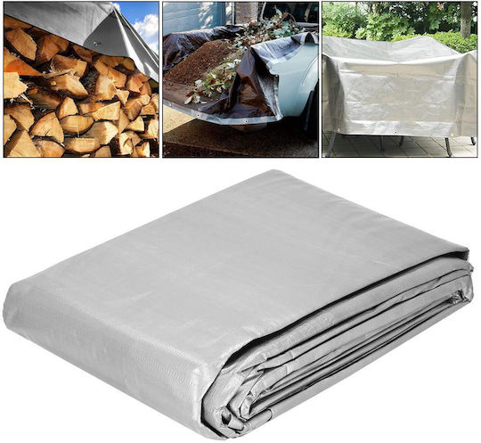 Pânză Impermeabilă Rotundă 130gr/m² cu Diametru 4m Gri