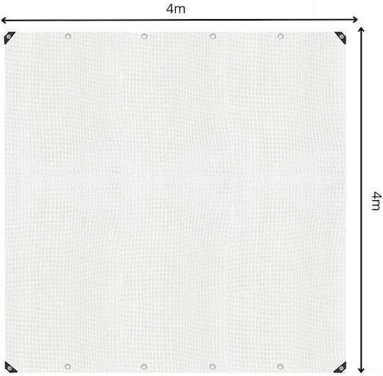 Wasserdichter Planen 100gr/m² 4x4m Transparent