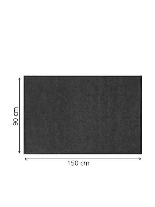 Pată de Intrare Antiderapant Negru 120x80 cm Grosime 4 mm