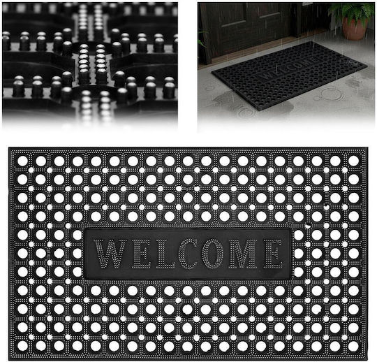 Covoare De Intrare Antiderapante Din Cauciuc Negru 75x45cm Grosime 13mm
