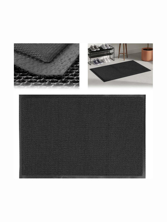 Non-Slip Black Doormat 90x60cm