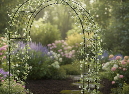 Gartenbogen aus Metall in Grün Farbe 145x38x240cm