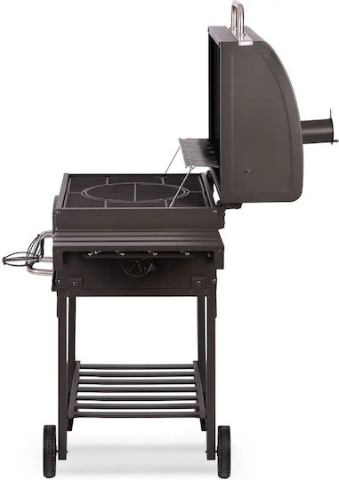 Smartic Grătar cu Cărbune din Inox cu Termometru 43x43cm
