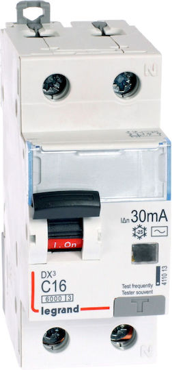 Legrand DX3 Ρελέ Ράγας Διαρροής 16A Διπολικό 30mA