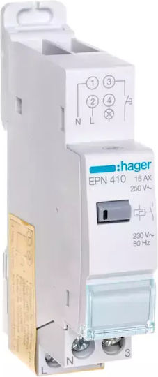 Hager Релета На Релса Заключване 16A Еднополюсен С Напрежение 230V