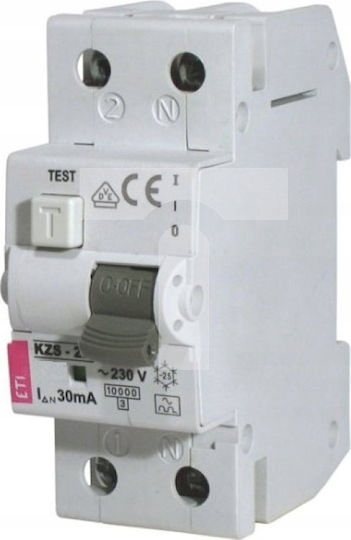Differential Rcbo Switch 1p+n 20a 30ma 10ka Curve B Type A Kzs 002173205 Eti