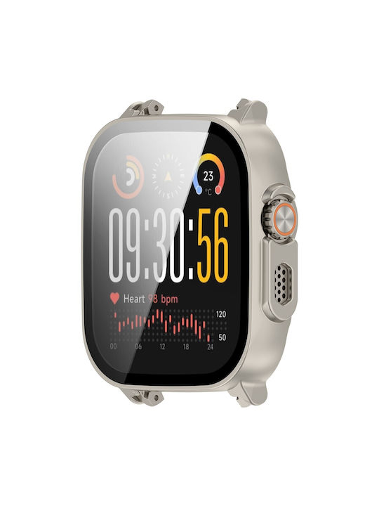Πλαστική Θήκη με Τζαμάκι σε Μπεζ χρώμα για Realme Watch 5 Πλαστική Θήκη με Τζαμάκι σε Μπεζ χρώμα για Realme Watch 5