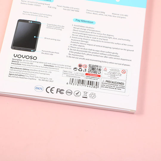 Tablet Γραφής Lcd Xs-q10-1 10 Ιντσών Οθόνη Κλειδώματος Μονόχρωμη Γραφή