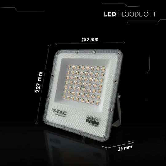 V-TAC Pro Στεγανός Προβολέας LED 50W Θερμό Λευκό 3000K IP65