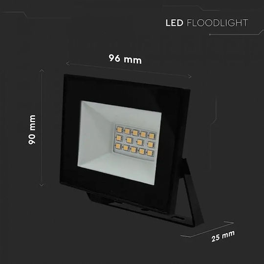 V-TAC Waterproof LED Floodlight 10W Cold White 6500K IP65