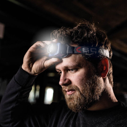 Scangrip Rechargeable Headlamp LED IP54 with Maximum Brightness 220lm Black