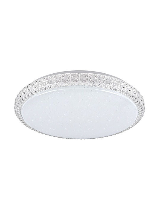 Polux Plafonieră de Tavan 40buc Albă cu LED Integrat și Telecomandă