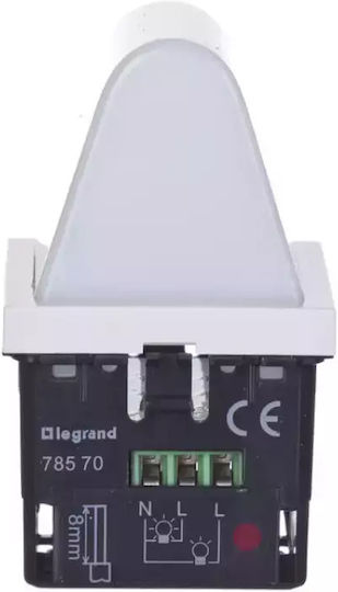 Legrand Mosaic Recessed Wall Switch Safety Light Lighting with Frame Red