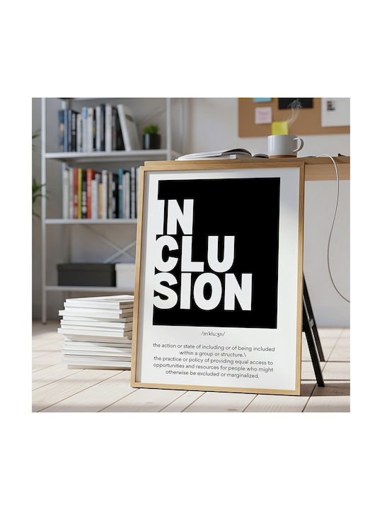 Quote Poster Inclusion Pq191 21cm X 30cm Frame Natural Wooden Beige