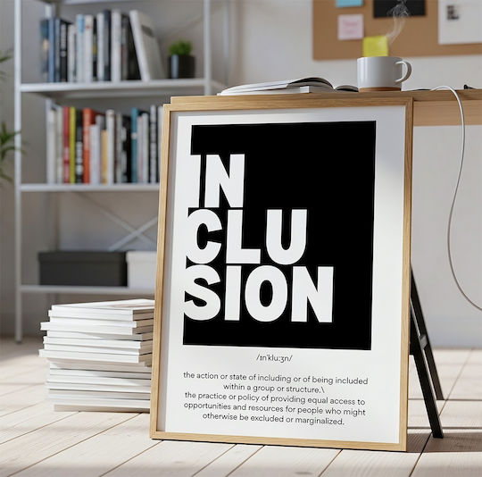Poster Cu Citat Pq191 21cm X 30cm Cadru Din Lemn Natural Bej
