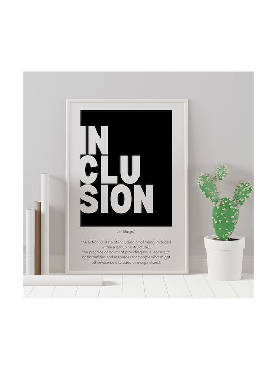 Quote Poster Inclusion Pq191 21cm X 30cm Frame Natural Wooden Beige