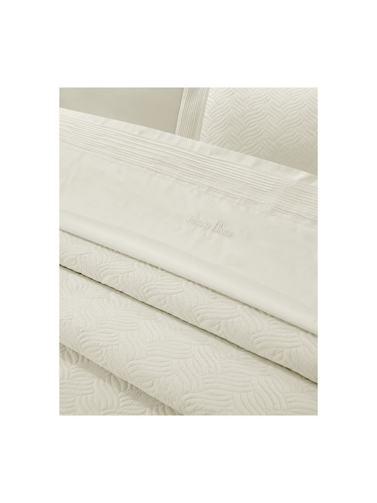 Beauty Home Promise Art 12499 Σετ Κουβερλί Υπέρδιπλο Εκρού 230x250cm 3τμχ