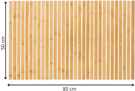 Covor Antiderapant De Baie Din Lemn Natural Brown 50x80 Cm