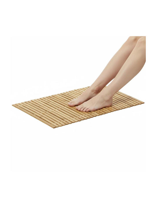 Rutschfestes Badematte Hölzernes Natural Brown 50x80cm