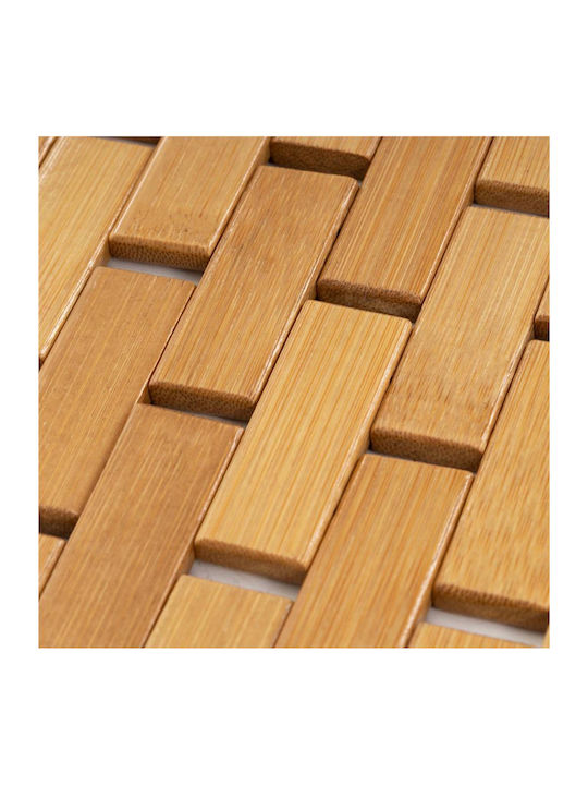Rutschfestes Badematte Hölzernes Natural Brown 50x80cm