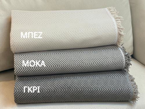 Linea Home Row Moka Throws Set 3 pcs Moka