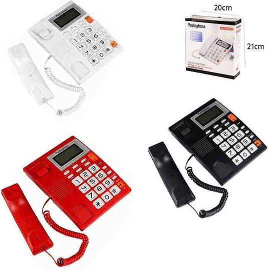Pashaphone Жичен Офисен Телефон за Възрастни Червен TOPF-211686