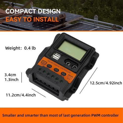 Dual Usb Ρυθμιστής Φόρτισης PWM 12V 30A