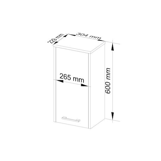 Akord Furniture Factory Dulap De Baie 30x22.5x60cm Stejar