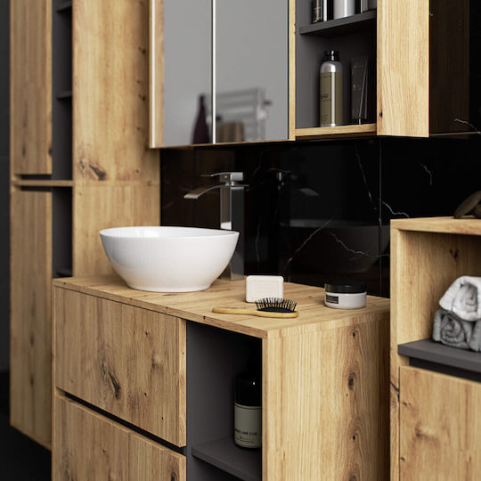 Akord Furniture Factory Dulap De Baie 90x15x75cm Stejar