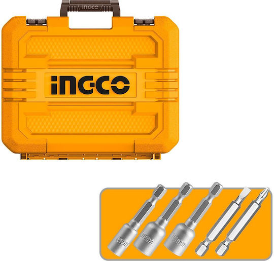 Ingco CAIRLI208E Winkel-Schlagschraubendreher Mit Batterie 20V 2x2Ah