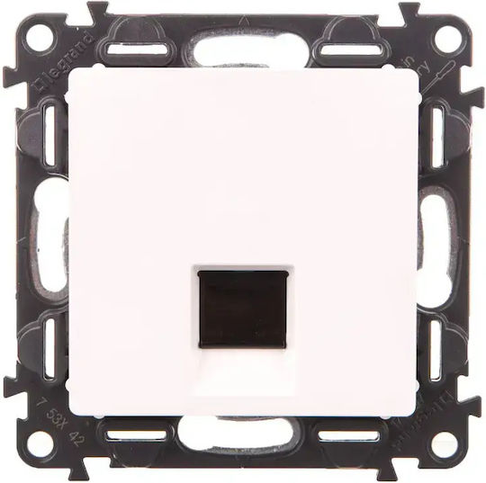 Legrand Valena Life Μονός Μηχανισμός Πρίζας Δικτύου RJ45 Τύπου Cat6 σε Λευκό Χρώμα 753142