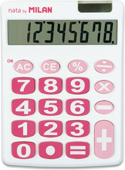 Milan Calculator 8 Digits in White Color 1pcs