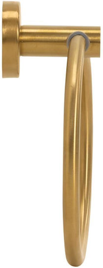Einzelner Badezimmerhaken mit Schrauben Gold