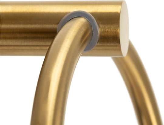 Einzelner Badezimmerhaken mit Schrauben Gold