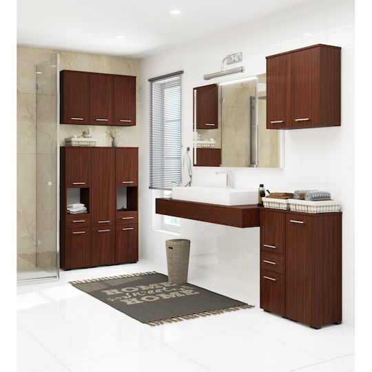 Akord Furniture Factory Στήλη Μπάνιου Δαπέδου 30x30x85cm Wenge