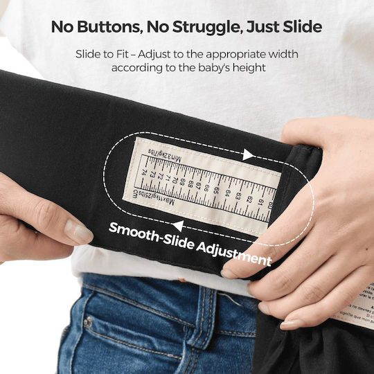 Momcozy Standard Baby Carrier Sling Black with Maximum Weight 3.2kg