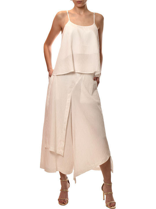 Women's Sleeveless Ecru Blouse