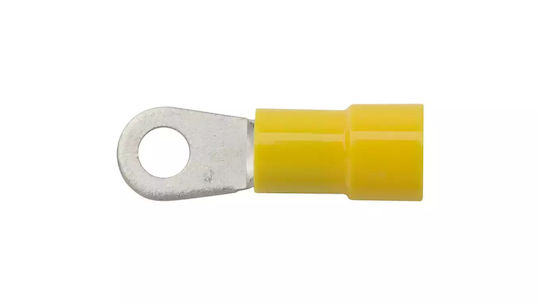 Elematic Φ4.3 Διατομης Ακροδέκτες Οπής με Μόνωση Κίτρινο σε σετ των 100τμχ