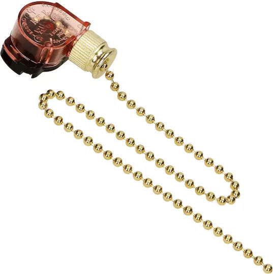 EDM Grupo Wc-1k/zloty On-Off switch Pull Cord Switch Gold 1pcs