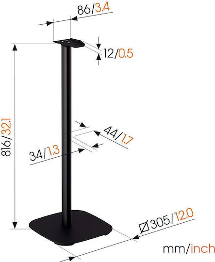 Vogel's Speaker Stands Sfs 4133 in Black Color