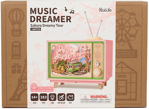 Robotime Wooden Construction Toy Rolife Sakura Dreamy Tour For Children 14+ Years